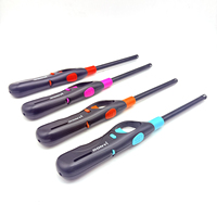 Briquet de cuisine électronique classique en plastique de haute qualité, rechargeable au butane, pour barbecue et camping en extérieur