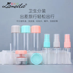 Juego de Botellas Vacías de Viaje Lamella, 8 Piezas, Envases de Plástico para Cosméticos, Dispensador de Spray y Crema, con Bolsa de Almacenamiento LA1077 - Product Image 3