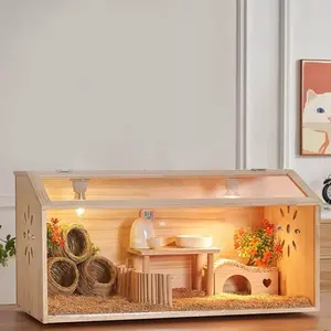 Houten Hamster Kooi Schuine Opening Kleine Dier Huis Voor Hamsters Degus Muizen Of Andere Vergelijkbare Grootte Huisdieren