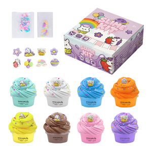 Rainbow Butter Slime Super Soft Non-Sticky Scented Stress Relief Sensory <b>Toy</b> for Kids - Product Image 1