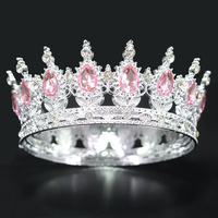Couronne Tiara en Plastique Plaqué Or avec Strass pour Anniversaire, Mariage, Fiançailles, Accessoire Cheveux pour Enfants - Idéal Cadeau