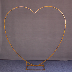 Wedding Arch Props Grid Heart-shaped Arch Wrought Iron Geometric Shelf Party Stage <b>Backdrop</b> Flower Arrangement Decoration <b>Frame</b> - Product Image 4