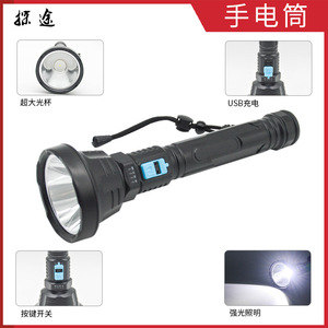 Linterna Táctica de Exploración, Haz de Luz de 1000M, LED Recargable con Zoom, Portátil para Uso en Exteriores - Product Image 5