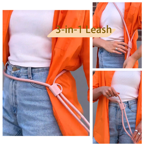 2026 Multifunction Custom Adjustable Length Handsfree Rope <b>Dog</b> Lead Nylon Crossbody Waist Big Medium <b>Dog</b> <b>Leash</b> With Handle - Product Image 2