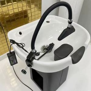Leather Basin Special Water Circulation Head Therapy Waterfall Shampoo Chair Bed <b>Shower</b> Sprinkler Elbow Pipe <b>Portable</b> Mason - Product Image 3
