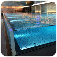 Conceptions de piscine en acrylique et installation de fenêtres et de murs de piscine en acrylique