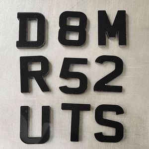Lettres et chiffres personnalisés en acrylique pour plaques d'immatriculation de voiture, moto, <span class=keywords><strong>remorque</strong></span>, décoration de voiture, finition brillante - Product Image 2