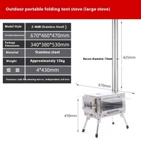 Réchaud de camping portable personnalisé en acier au carbone pliable, compagnon idéal pour les tentes et le camping, adapté à toutes les saisons et à une utilisation en extérieur.
