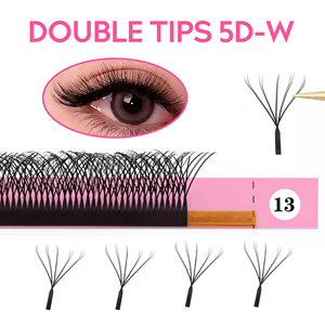Ciglia a Doppia Punta 5DW Preformate Automatiche con Effetto Fioritura, Ciglia W 0.07mm Mix Tray <span class=keywords><strong>C</strong></span> D Curl Opache - Product Image 4