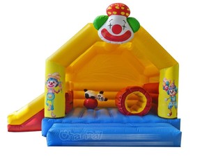 Outdoor <span class=keywords><strong>Clown</strong></span> Theme Aufblasbarer springender Türsteher mit Rutsche - Product Image 2