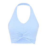 Soutien-gorge de sport pour femme, dos nu, torsadé à l'avant, ultra-doux, respirant, extensible dans les 4 sens, maintien léger, sensation seconde peau, pour le yoga, le pilates et la gym