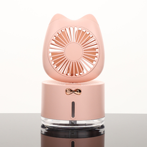 Refroidisseur <span class=keywords><strong>d</strong></span>'<span class=keywords><strong>air</strong></span> électrique portable motif chat mignon, rechargeable par USB, pulvérisateur de brume <span class=keywords><strong>d</strong></span>'eau, ventilateur de table avec veilleuse, cadeau <span class=keywords><strong>d</strong></span>'été pour les enfants - Product Image 1