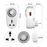 Mâle à Mâle Électrique Inde 10A 250V Vietnam Century 24 Heures Minuterie Prise Multi Plug