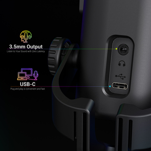 מיקרופון קונדנסר USB למשחקים, מיקרופון מקצועי להקלטות אולפן עם חצובה למחשב נייד - Product Image 6