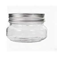 Bocaux décoratifs à large ouverture 5oz, qualité alimentaire, pour café, thé, sucre, bocaux de conservation en verre avec couvercles à vis en métal