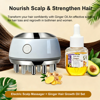 Appareil de beauté électrique pour le cuir chevelu, masseur portable pour la croissance des cheveux, soulage la tension du cuir chevelu, améliore la circulation, utilisation à domicile, jade