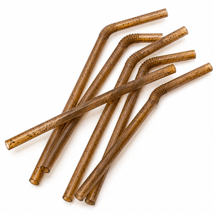 Pajitas Desechables para Bebidas Frías, Hechas con Residuos de Café 100% Biodegradables, Flexibles y de Tamaño Personalizado - Product Image 2