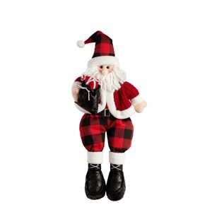 Christmas Shelf Sitter Plush Doll Santa Claus Snowman Stuffed Figure For Xmas Home <b>Fireplace</b> <b>Mantel</b> Decor - Product Image 5