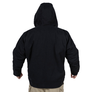 Veste de travail en toile imperméable à capuche longue décontractée d'hiver avec doublure en polaire 360GSM Service OEM - Product Image 2