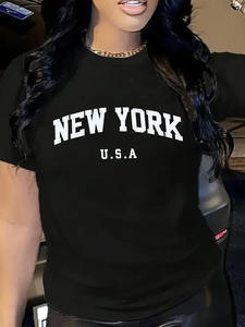 Venta al por mayor de ropa de mujer impresa divertida camiseta de dibujos animados de pestañas señora manga corta gráfico barato de talla grande barato <span class=keywords><strong>camisetas</strong></span> <span class=keywords><strong>baratas</strong></span> Tops - Product Image 5