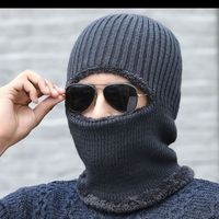 Balaclava d'hiver tricotée personnalisable OEM multicolore, couvre-visage intégral, bonnet coupe-vent, cache-cou, bonnet de ski et de moto