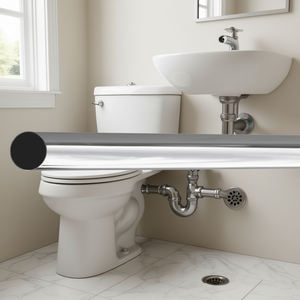 Tubo de Drenaje para Inodoro de 26 mm de Diámetro y 1 m de Longitud, Sin Roseta, de Plástico - Product Image 2