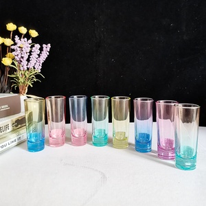 Custom Barware Small Long Thick Bottom Colored Mini Tumbler Shot <strong>Glass</strong> <strong>Liquor</strong> 2 oz Shot <strong>Glasses</strong> With logo for Tourist Souvenir - Product Image 6