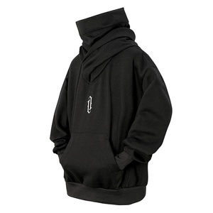 Cyberpunk Style Clothing Double Neck <strong>Hoodie</strong> <strong>Techwear</strong> Harajuku Men's <strong>Hoodie</strong> Hip Hop Streetwear Pullover <strong>Hoodie</strong> - Product Image 1