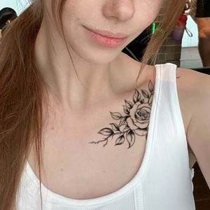 WB 7 Fogli/Confezione Tatuaggi Temporanei Semi-Permanenti per Donne, <span class=keywords><strong>Farfalle</strong></span> <span class=keywords><strong>e</strong></span> <span class=keywords><strong>Fiori</strong></span>, Sexy <span class=keywords><strong>e</strong></span> Realistici, Impermeabili, Adesivi Stencil - Product Image 5