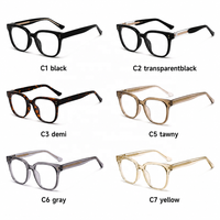 Lunettes d'ordinateur carrées classiques grises anti-lumière bleue, monture TR90, montures de lunettes en acétate, montures de lunettes de vue, vente en gros