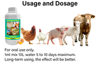 Solution liquide multivitaminée pour volailles personnalisée de 1 L, solution orale, augmente le poids corporel et la croissance des poulets de chair, complément alimentaire pour volailles