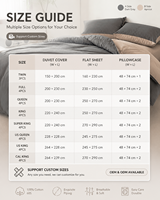 Parure de lit 100% coton gris beige bicolore, housse de couette douce et respirante, literie minimaliste pour la maison, vente en gros personnalisée