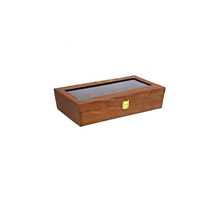 Boîte de rangement pour montres en bois massif haut de gamme personnalisée avec 6 compartiments, présentoir à bijoux, boîte à montres en bois