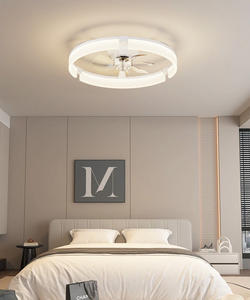 Ventilateur de plafond en métal à 7 pales, faible bruit (<30 dB), moteur CC à 6 vitesses, lumière LED à intensité variable, application intelligente et télécommande, pour chambre à coucher - Product Image 2