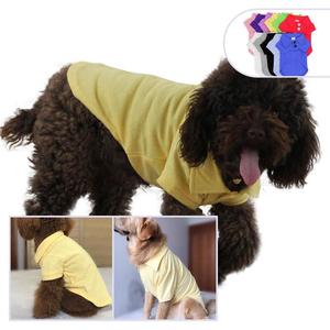 เสื้อโปโลสุนัขผ้าฝ้ายขายตรงจากโรงงาน สีพื้น แขนสั้น ขายส่งเสื้อผ้าสัตว์เลี้ยง สุนัขพันธุ์เล็ก พันธุ์ใหญ่ สำหรับปีใหม่ - Product Image 5