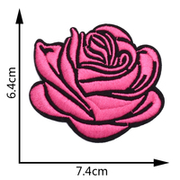 Diverses roses brodées de fleurs appliques thermocollantes patchs de roses