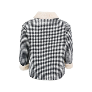 Giacca in Tweed per Bambine, Cappotto in Lana a Quadri, Giacca Invernale per Bambini con Fodera in <span class=keywords><strong>Pelliccia</strong></span> Sintetica, Cappotto in Pile per Bambini, Boutique - Product Image 3