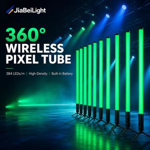 8 luces de haz Fresnel RGBWA inalámbricas IP65 para fiestas/discotecas al aire libre con estuche de transporte y control DMX512 - Product Image 4