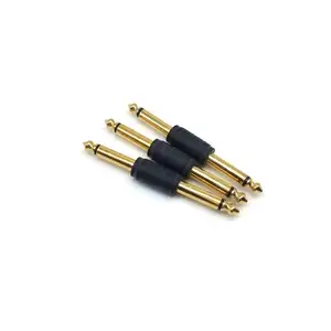 Gold Plating 1/4 Mono Plug to 1/4 Mono Plug Adapter