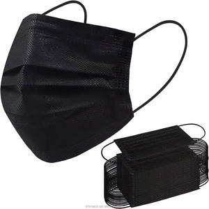 Masker Wajah 3 lapisan sekali pakai dalam perlindungan sehari-hari efektif warna hitam dengan respirator & Masker - Product Image 6