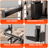 Équipement de musculation à domicile : Machine Smith, Power Rack, Système de poulies à câble, Équipement de fitness pour l'entraînement de force