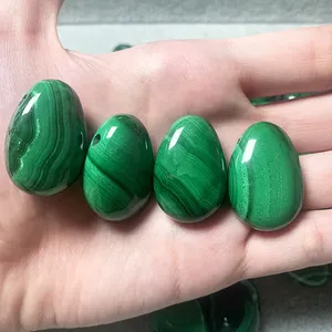 Chine vente en gros 30mm vert Malachite goutte d'eau Tumble pendentif collier belle couleur pierres précieuses en vrac bijoux