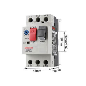 Disjoncteur de protection moteur Delixi DZ108-20 Mini CDV2S, interrupteur triphasé CDP6-32 pour 63A, en cuivre, pour protection - Product Image 4