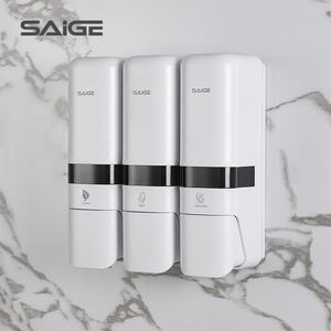 <span class=keywords><strong>Distributeur</strong></span> <span class=keywords><strong>Mural</strong></span> Saige de Luxe <span class=keywords><strong>Triple</strong></span> Rechargeable en Plastique 250 ml pour Douche, Shampoing et <span class=keywords><strong>Savon</strong></span> pour Hôtel - Product Image 2