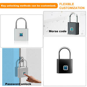 Vente en gros <span class=keywords><strong>Cadenas</strong></span> électronique intelligent étanche <span class=keywords><strong>sans</strong></span> clé en alliage de zinc <span class=keywords><strong>Cadenas</strong></span> intelligent à empreinte digitale - Product Image 2