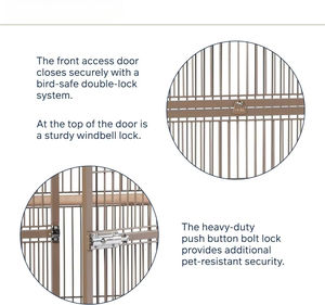 Sıcak satış paslanmaz çelik büyük açık taşınabilir papağan ve kanaryalar kuş malzemeleri için Aviary güçlü kuş kafesi satışa - Product Image 3
