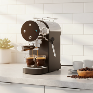 Máquina de Café Espresso Semiautomática de 15 Bares con Barandilla Protectora, Pantalla Táctil a Color, Carcasa de Plástico Eléctrica para Uso en Hoteles - Product Image 2
