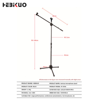 M-305A professionnel réglable scène trépied métal montage Double Microphone support pour Studio micro Microphone support de sol
