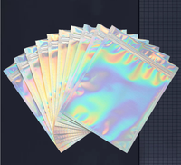 Sacs laser perforés auto-scellants 6*10cm 7.5*10cm 9*12cm 12*20cm 14*20cm, pochettes holographiques en plastique pour bijoux et étuis de téléphone