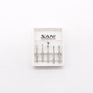 หัวกรอเพชร Sani Dental สำหรับเครื่องกรอความเร็วสูง รูปทรงกรวย 5 ชิ้นต่อแผ่น หลายสี - Product Image 4